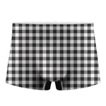 Black And White Gingham Pattern Print Men's Boxer Briefs