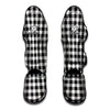 Black And White Gingham Pattern Print Muay Thai Shin Guard