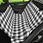 Black And White Gingham Pattern Print Pet Car Back Seat Cover