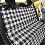 Black And White Gingham Pattern Print Pet Car Back Seat Cover