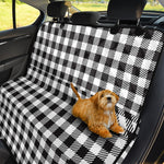 Black And White Gingham Pattern Print Pet Car Back Seat Cover