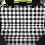 Black And White Gingham Pattern Print Pet Car Back Seat Cover