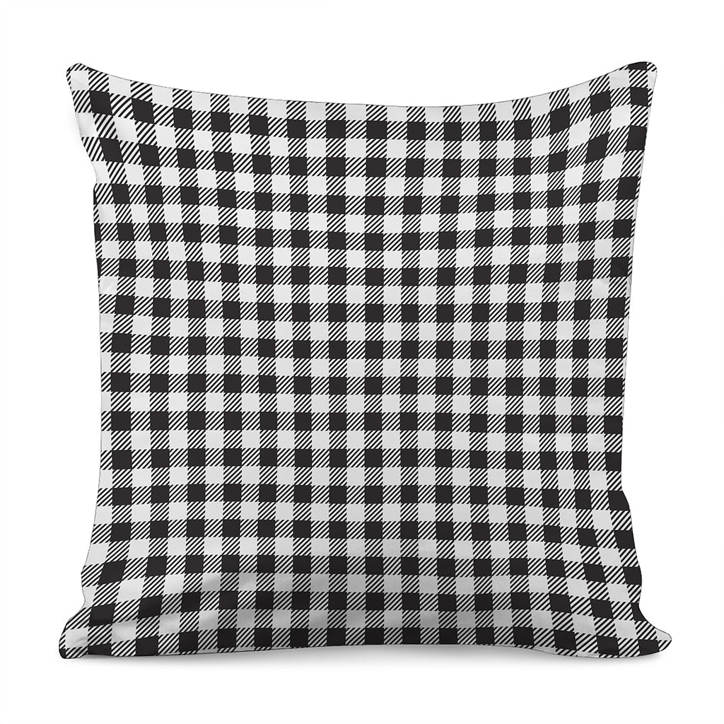 Black And White Gingham Pattern Print Pillow Cover