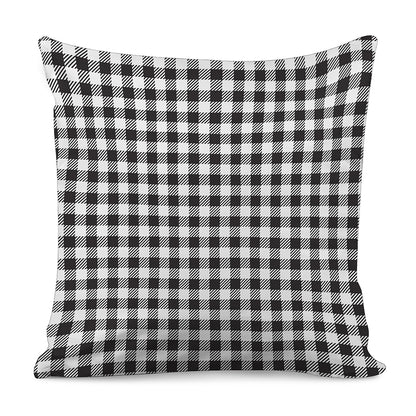 Black And White Gingham Pattern Print Pillow Cover