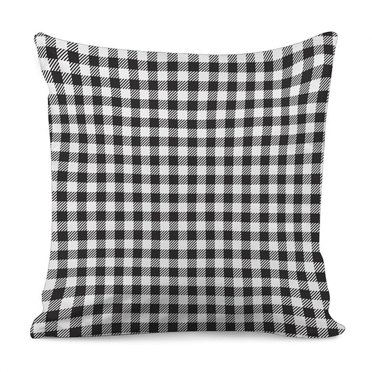 Black And White Gingham Pattern Print Pillow Cover