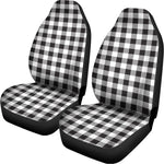 Black And White Gingham Pattern Print Universal Fit Car Seat Covers