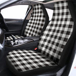 Black And White Gingham Pattern Print Universal Fit Car Seat Covers