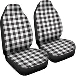 Black And White Gingham Pattern Print Universal Fit Car Seat Covers