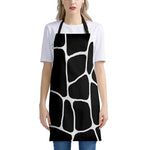 Black And White Giraffe Pattern Print Apron