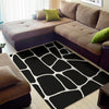 Black And White Giraffe Pattern Print Area Rug