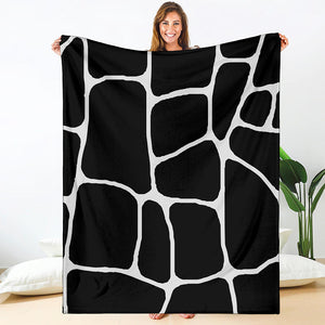 Black And White Giraffe Pattern Print Blanket