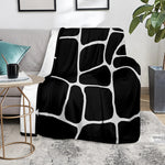 Black And White Giraffe Pattern Print Blanket