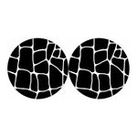 Black And White Giraffe Pattern Print Car Coasters
