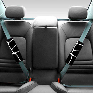 Black And White Giraffe Pattern Print Car Seat Belt Covers