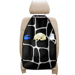 Black And White Giraffe Pattern Print Car Seat Organizers