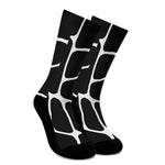 Black And White Giraffe Pattern Print Crew Socks