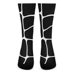 Black And White Giraffe Pattern Print Crew Socks