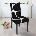Black And White Giraffe Pattern Print Dining Chair Slipcover
