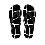 Black And White Giraffe Pattern Print Flip Flops