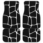 Black And White Giraffe Pattern Print Front and Back Car Floor Mats