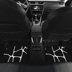 Black And White Giraffe Pattern Print Front and Back Car Floor Mats