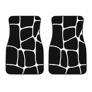 Black And White Giraffe Pattern Print Front Car Floor Mats