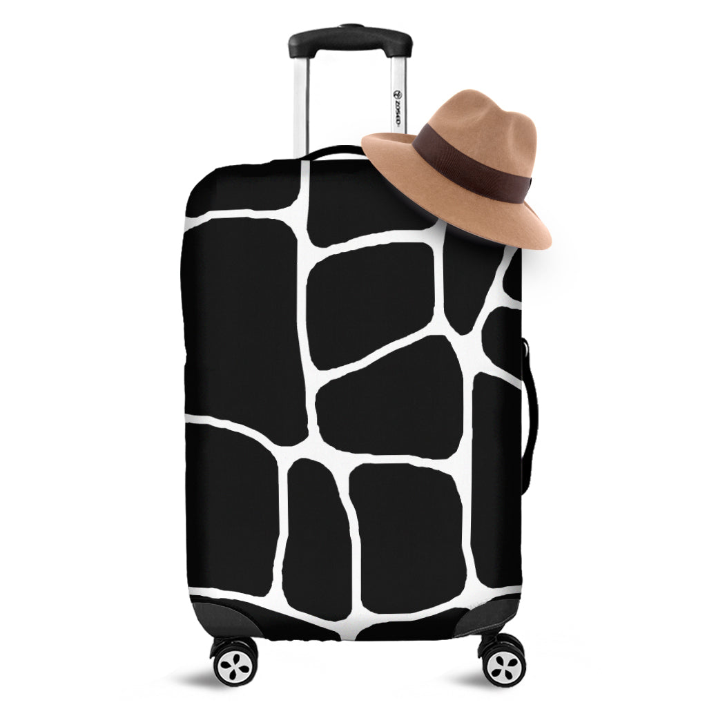 Black And White Giraffe Pattern Print Luggage Cover