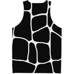 Black And White Giraffe Pattern Print Men's Tank Top