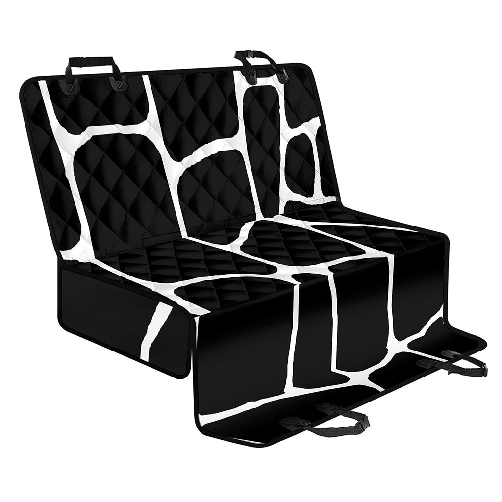 Black And White Giraffe Pattern Print Pet Car Back Seat Cover