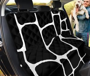 Black And White Giraffe Pattern Print Pet Car Back Seat Cover