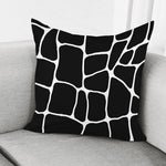 Black And White Giraffe Pattern Print Pillow Cover