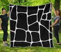 Black And White Giraffe Pattern Print Quilt