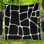 Black And White Giraffe Pattern Print Quilt