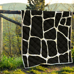 Black And White Giraffe Pattern Print Quilt