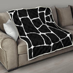Black And White Giraffe Pattern Print Quilt