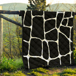Black And White Giraffe Pattern Print Quilt