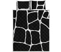 Black And White Giraffe Pattern Print Quilt Bed Set