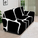 Black And White Giraffe Pattern Print Sofa Cover