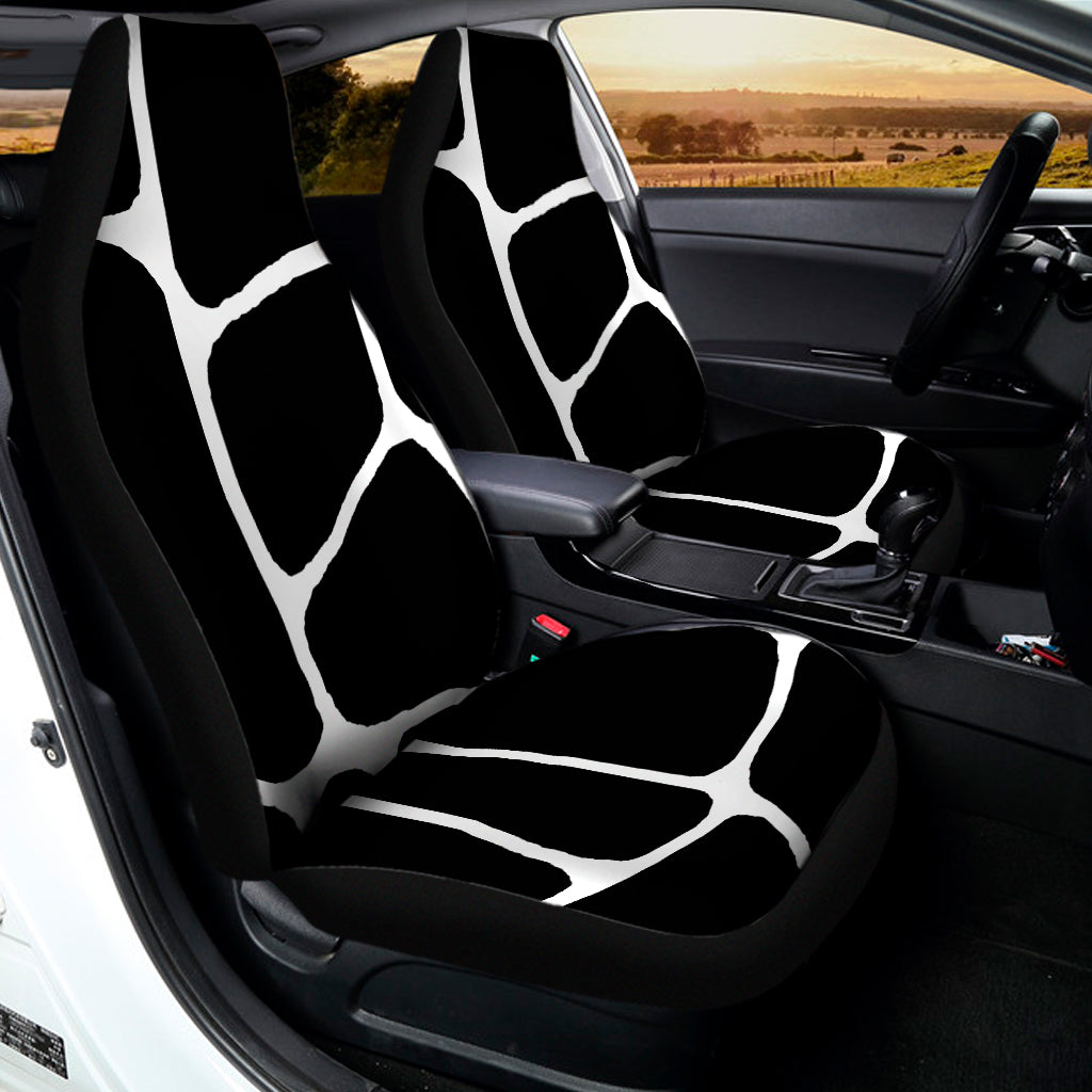 Black And White Giraffe Pattern Print Universal Fit Car Seat Covers