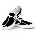 Black And White Giraffe Pattern Print White Slip On Sneakers