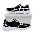 Black And White Giraffe Pattern Print White Running Shoes