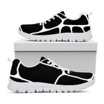 Black And White Giraffe Pattern Print White Sneakers