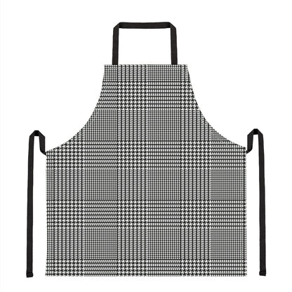 Black And White Glen Plaid Print Apron