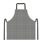 Black And White Glen Plaid Print Apron