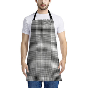 Black And White Glen Plaid Print Apron