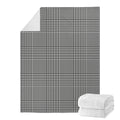 Black And White Glen Plaid Print Blanket