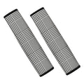 Black And White Glen Plaid Print Car Seat Belt Covers