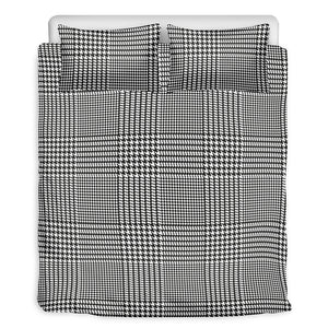 Black And White Glen Plaid Print Duvet Cover Bedding Set