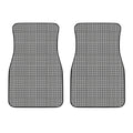 Black And White Glen Plaid Print Front Car Floor Mats