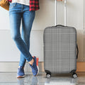 Black And White Glen Plaid Print Luggage Cover